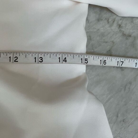 SAM EDELMAN Bow Strapless ivory Minidress size M - Picture 7 of 8